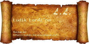 Ludik Loréna névjegykártya